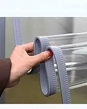 Magnetic door curtain Magnetic Thermal Insulated Door Curtain, Clear Screen Door Curtains, Transparent PVC Soft Glass, Self-Closing Windproof Door Screen, Vinyl Strip Curtain for French Door Sliding D