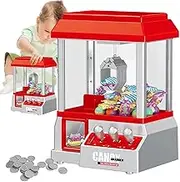 Lesunbak Candy Grabber Machine, Retro Arcade Candy Grabber, Coin-Operated Candy Claw Machine, Home Candy Machine Game Console, for Treats, Chocolate, Sweets, Small Toys