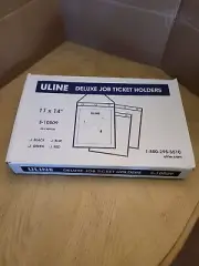 ULINE Pack of (25) Deluxe Job Ticket Holders - 11 x 14", Green S-10509 Manifest