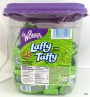 Laffy Taffy Wonka Candy 145 Count Tub Sour Apple Bulk Candies Nestle Apples