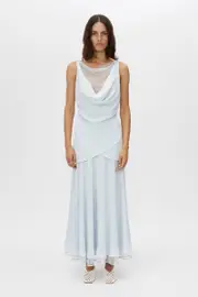 Attar Cowl Neck Top in Ice Blue - CAMILLA AND MARC® C&M