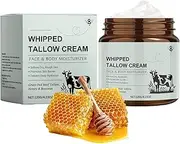 Grass Fed Whipped Beef Tallow Moisturizer & Honey Balm – 120g Natural Face & Body Cream for Dry, Sensitive Skin, All-in-One Hydrating Skincare with Grass-Fed Beef Tallow & Raw Honey