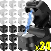 24pcs Magnetic Cable Holder Square Cable Organization Mini Magnetic Cable Clips Self-Adhesive Adjustable Cable Holder Wi