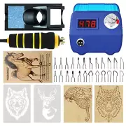 Professional Wood Burning Kit,60W Pyrography Pen Wood Burner with 24 Wire Nib...