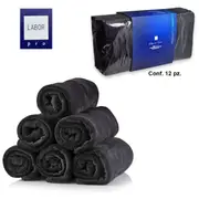 [Labor] Black microfibre towel 45 x 85 cm, pack of 12 pieces