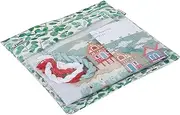 Hobby Gift Flat Project Pouch-Needlecraft Papercraft Greeting Cards Sewing Storage-Secure Waterproof, Eucalyptus, 28 x 28 x 0.5cm