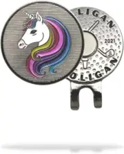 Mulligan Hooligan Unicorn Golf Ball Marker + Magnetic Hat Clip