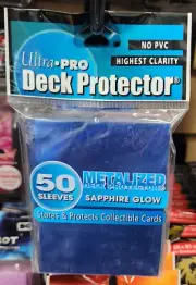 ULTRA PRO METALIZED SAPPHIRE GLOW DECK PROTECTOR SLEEVES (STANDARD SIZE) 50ct