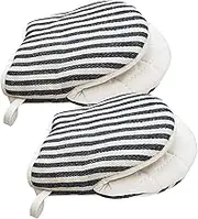 2 PCS Mini Oven Mitts - Heat Resistant Kitchen Gloves for Baking, Cooking, Grilling - Microwave Gloves, Protect Hands from Hot Cookware