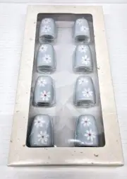 VTG Pfaltzgraff Dazee Sky Mini Salt & Pepper Shakers Set of 4 NIB Daisy on Blue