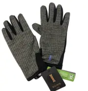 Igloos Outdoor Ladies Grey Carbon ASR Grid Touch Gloves Choose Size NWT