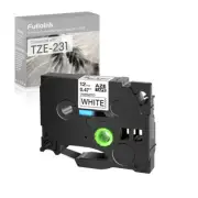 TZ 231 TZe 231 Black on White 1/2 in Label Tape Fits Brother P-Touch Printer LOT