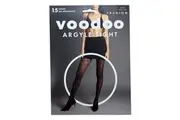 3 x Womens Voodoo 15 Denier Argyle Tights Hosiery Black Stockings