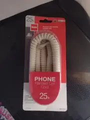 RCA Phone Handset Coil Cord Egg Shell Color TP282AR 25ft / 7. 6m