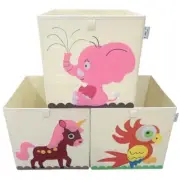 Storage organaizer 3 set box bin cube for toys animal,baby,kids,boy,girl room