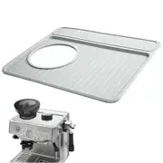 Tamping Mat for Breville 870/880,Espresso Tamper Mat,Food Grade Silicone Non-Slip,11in x 9.25in,Waterproof Heat Resistant,Espresso Tamping Station (Grey)