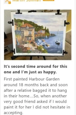 MASTERPIECE BY NUMBERS Harbor Garden by Sung PAINT BY NUMBERS KIT Canvas 16x20in