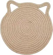 Ice Mat Cat Scratching Mat Cat Entertained and Active is Environmentally and Cat-Friendly Cotton Ice Mat Floor Pad Now, Dual-Ear Style, 40cm