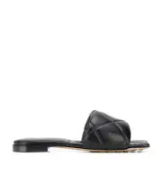 Bottega Veneta Lido Quilted Slides 37,36.5 black