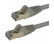 StarTech.com 3m CAT6a Ethernet Cable - 10 Gigabit Category 6a Shielded Snagless 100W PoE Patch Cord - 10GbE Grey UL Certified Wi