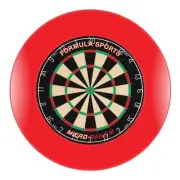 Formula Sports Micro Band 3 Dart Board and RED Dartboard Surround with Darts
