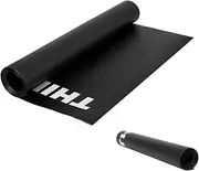 Thinvik Bike Mat PVC Environmental for Peloton Spinning Bike & Wahoo Kickr - 30×60in /30×72in Bicycle Trainer Mat for Cycleops Rowe Indoor Cycling Exercise Stationary Bike mat with Stone Texture