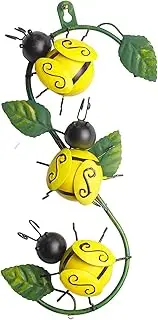 Rrlihjgu Metal Bee Wall Art | Bee Sculpture Outdoor Decor | Outdoor Bee Wall Art, Metal Bees Wall Decor, Bee Wall Art for Home Garden Yard Fence