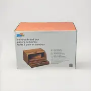 Honey-Can-Do Bamboo Bread Box with Roll-Top and Drawer