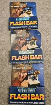 3 Sylvania Blue Dot Flash Bar For Polaroid SX-70 Cameras 20 Flashes FB-27B10