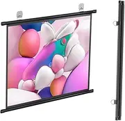 GPVPFLBLMH Wall Mounted Projection Screen 30-72 Inch Manual Pull Down Movie Screen Home Theater Projector Screen, Portable, Anti Wrinkle(4:3,60inch(152cm))