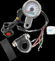 DS KMH SS White Face 1.87in Mini Speedo w Odom Dyna Super Glide 99-03