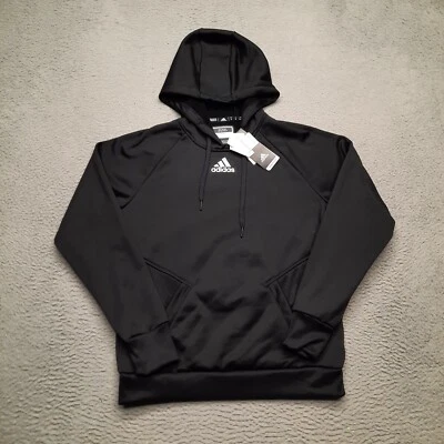 Adidas Travel Hoodie Women Size Small Black Aeroready Fleece Pullover Sweatshirt