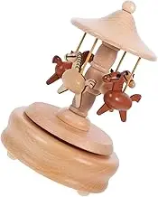 Abaodam Vintage Home Decor Rotating Music Box Hand Crank Musical Globe for Boys
