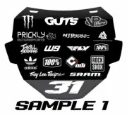 Custom Sticker For ODI DH MTB Number Plate surron talaria
