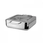 Athena Prince Chafing Dish 2/3 Stainless Steel & Glass Induction & Fuel Heated
