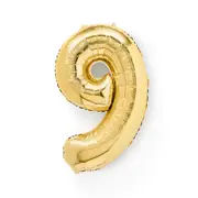 Gold Look Giant Number 9 Foil Balloon