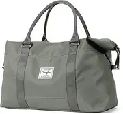 [SZLX] Travel Duffel Bag, 29L Weekend Bag with Trolley Sleeve, Dry & Wet Seperated Sports Gym Bag Waterproof Carry On Bag for Women Men Weekender Tote Hospital Cabin Bag, D1-olive Green (40*20*25cm