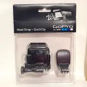 Genuine GoPro Head Strap + Quick Clip #ACHOM-001 Black For All Hero Sealed