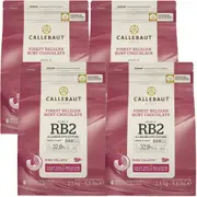 Callebaut Ruby Chocolate Callets RB2 2.5kg 4 Pack