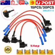 5-30pcs 5A Mini Micro Blade Fuse Holder Kit Car Add-a-circuit Fuse Tap Adapter