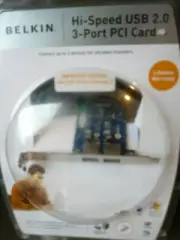 BELKIN - USB 2.0 - 3-PORT PCI CARD - ADD HI SPEED USB DIRECTLY TO YOUR COMPUTER