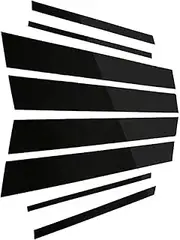 HUVNEXA 8PCS Polished Pillar Posts, for Toyota, for RAV4 2007-2012, Window Trim Cover BC Column Sticker Vehicle Pillar Decal