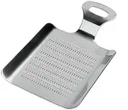 AIMALL Stainless Steel Garlic Grater 4.3x2.75 Inch for Ginger, Wasabi, Parmesan, Chocolate, Fruits, Vegetables, Nutmeg Fine Grinding Kitchen Tool with Easy Grip Handle