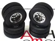 Tamiya 1/14 Flatbed & Semi-Trailer 56306/56302 Trailer Rear Tyres & Rims Set