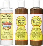 Maui Babe Tanning Pack (2 Browning Lotions 8 oz, 1 After Browning Lotion 8 oz)