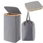 100L Large Laundry Basket with Lid Foldable Washing Clothes Storage Hamper Bin