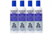FIDOS Flea Shampoo for Cats & Dogs 2L (4 X 500ml) for Flea Lice Brown Dog Tick
