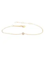 Zoe Chicco 14K Yellow Gold Floating Diamonds Diamond Bezel Chain Bracelet