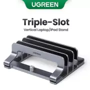 Vertical Aluminum Laptop Stand for Macbook Dell Hp Double Slots Notebook Holder
