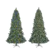 GE 7.5-ft Tahoma Pine Pre-lit Traditional Artificial Christmas Tree LED Lights
